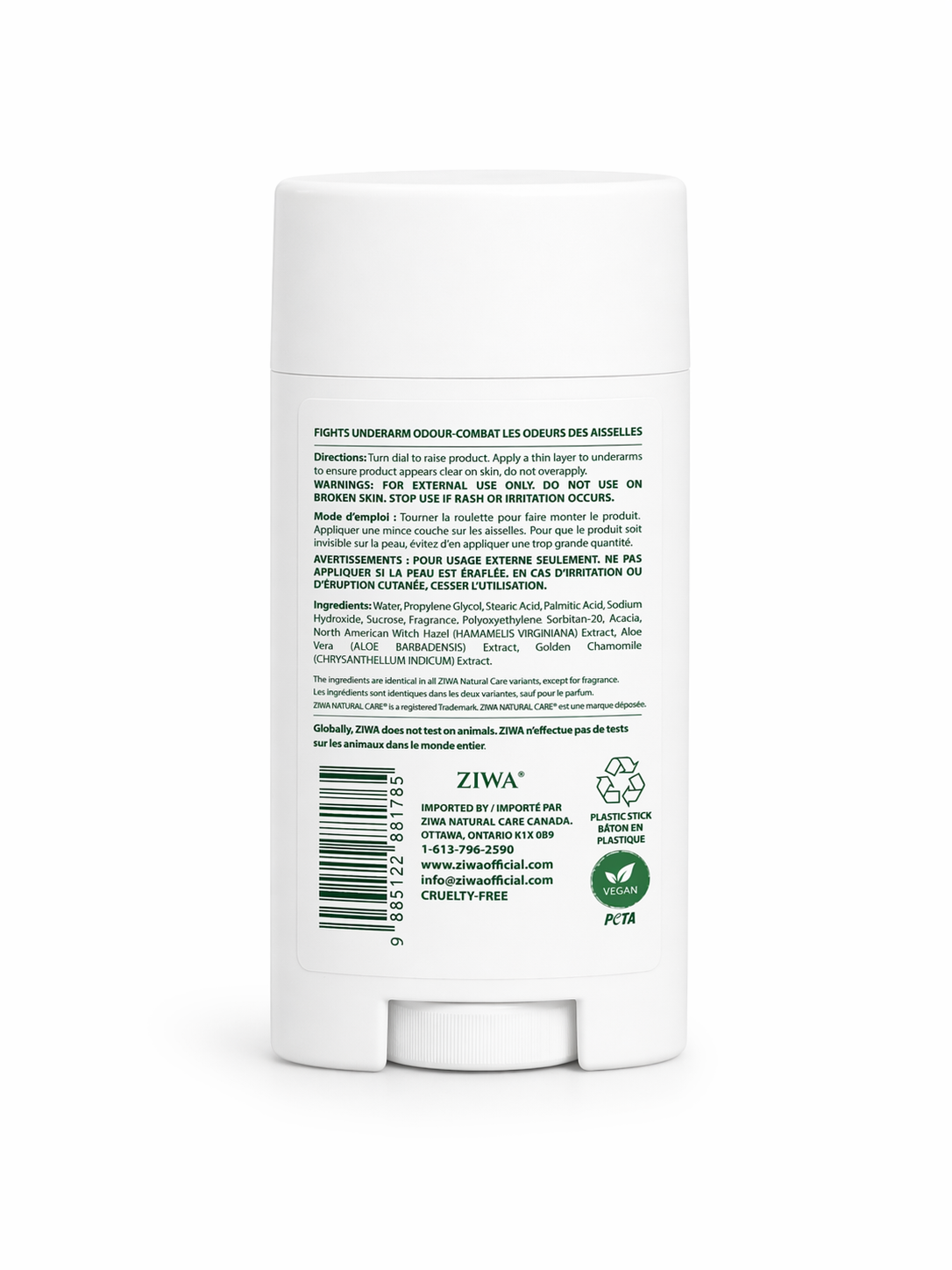 ZIWA Natural Care Deodorant – Cucumber & Mint