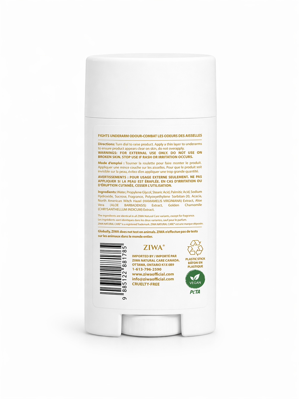 ZIWA Natural Care Deodorant – Coconut & Vanilla