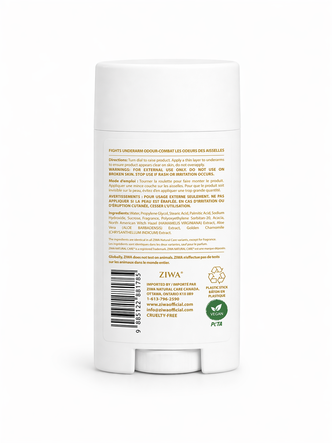 ZIWA Natural Care Deodorant – Coconut & Vanilla