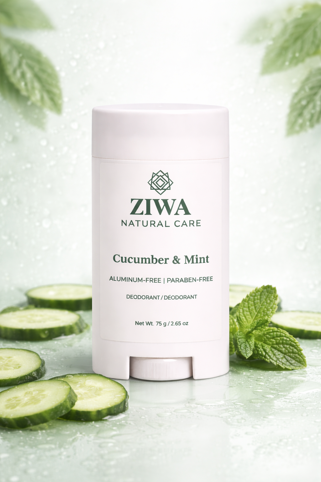 ZIWA Natural Care Deodorant – Cucumber & Mint